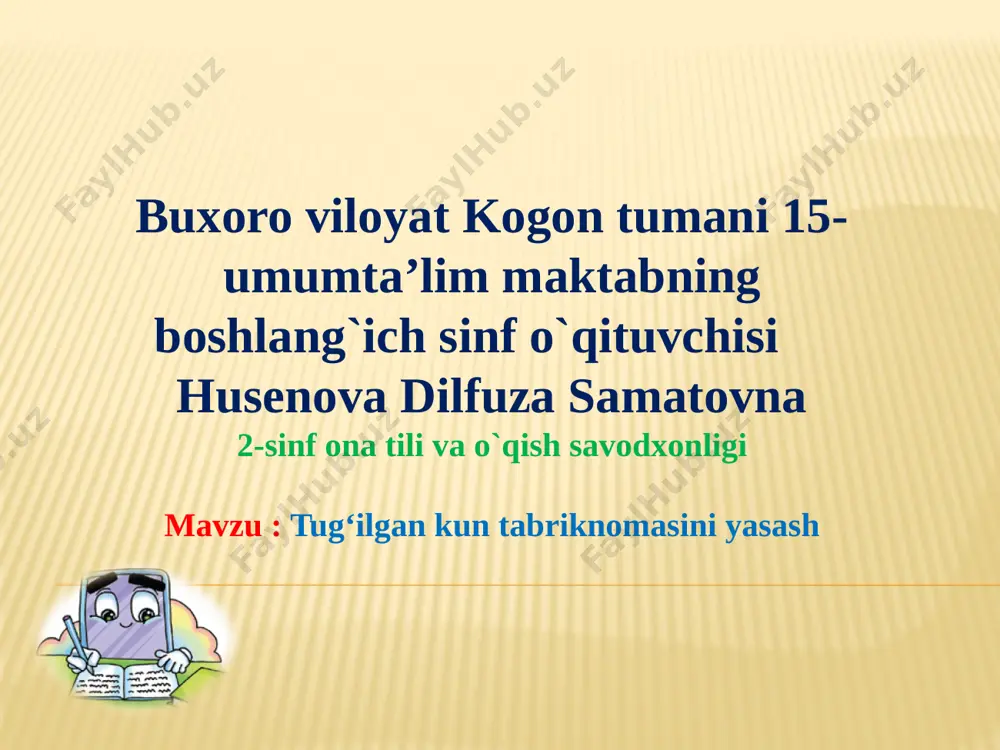 4.10.2022-yil 2-sinf ona tili va o`qish savodxonligi — PPTX