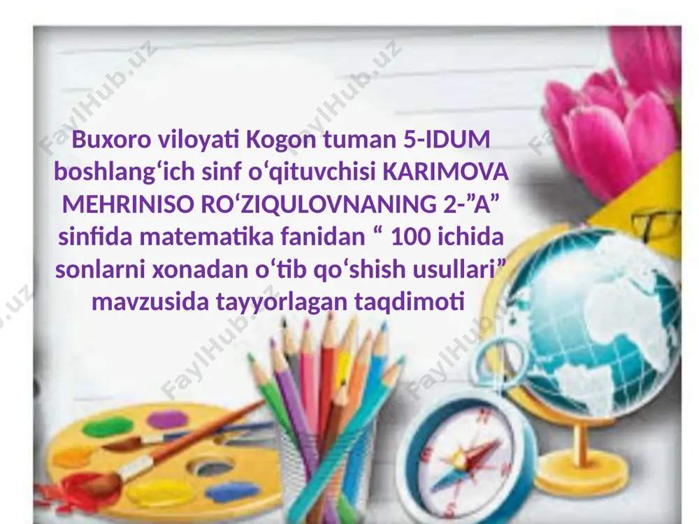 matem ochiq dars — PPTX