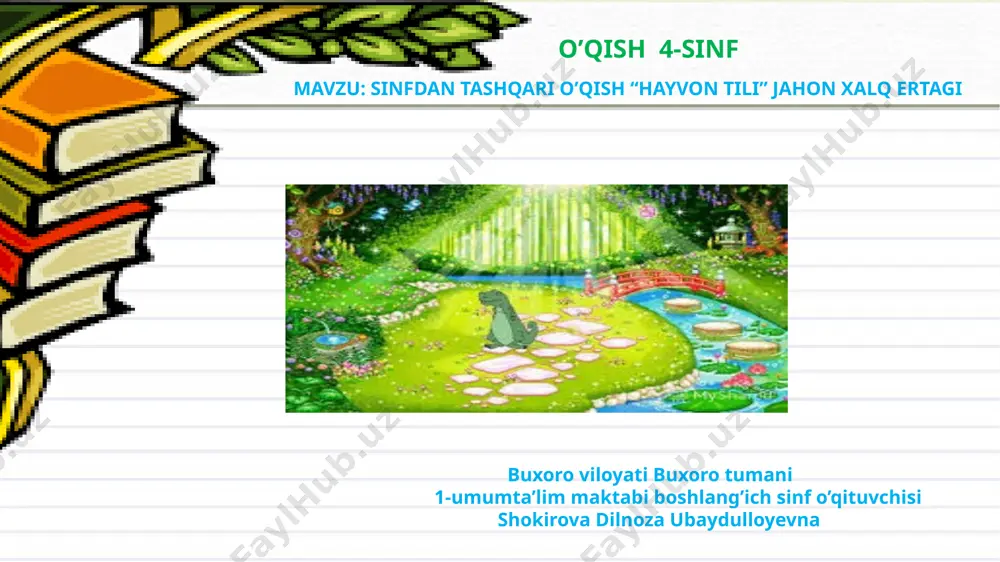 4-sinf o'qish sinfdan tashqari o'qish — PPTX