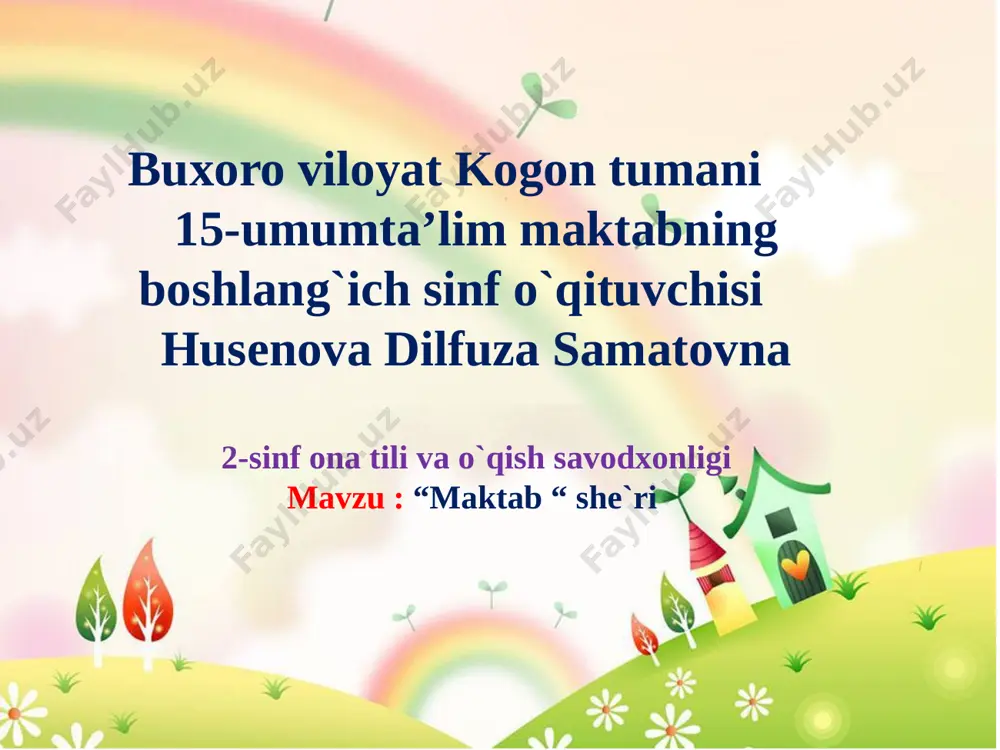 20.09.2022-yil ona tili va o`qish savodxonligi — PPTX
