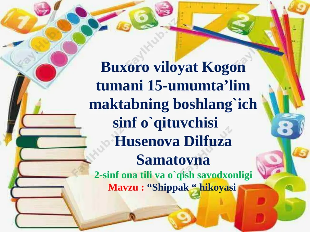 19.09 2022 2-sinf ona tili va o`qish savodxonligi — PPTX