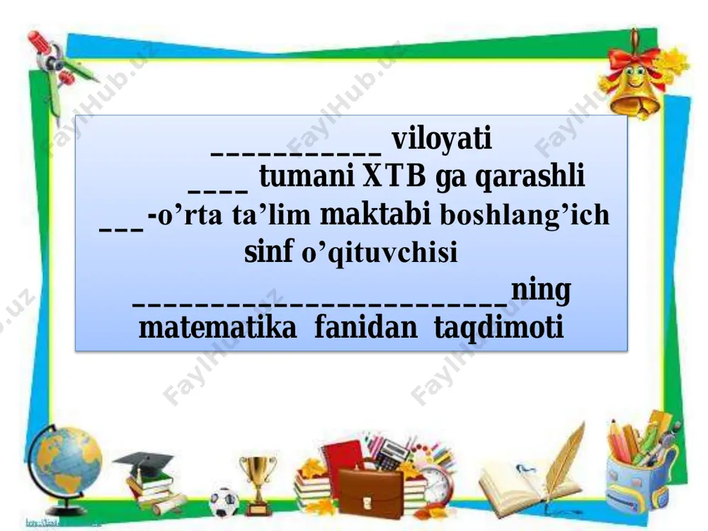 4_sin_3_chorak_matematika o'nli kasrlar — PDF