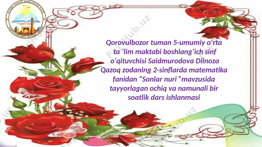 2-sinf matematika 13.09.22 — PPTX