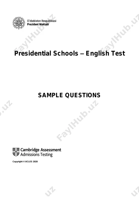 ingliz tili testi — PDF