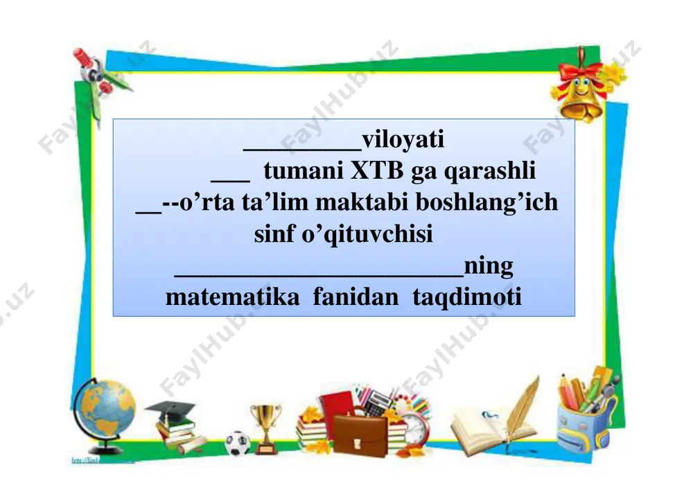 4_sin_3_chorak bir xil maxrajli kasrlarni qo`shish. — PDF