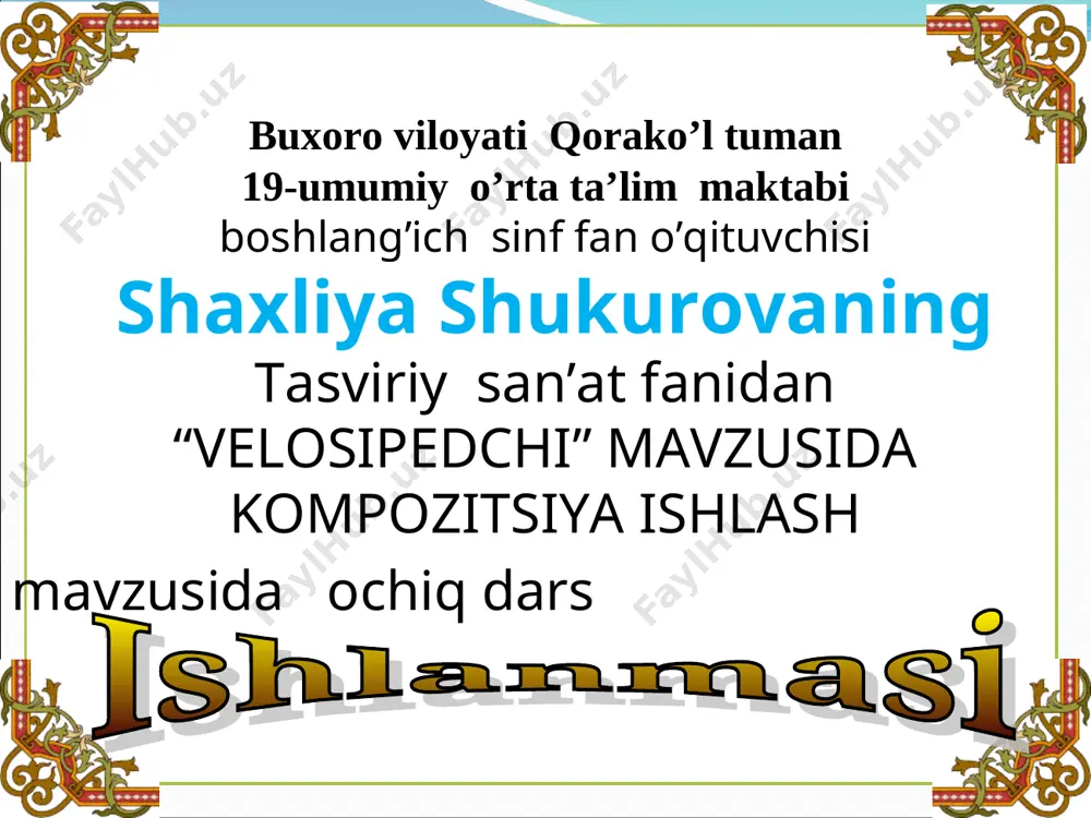 shaxliya shukurova — PPT