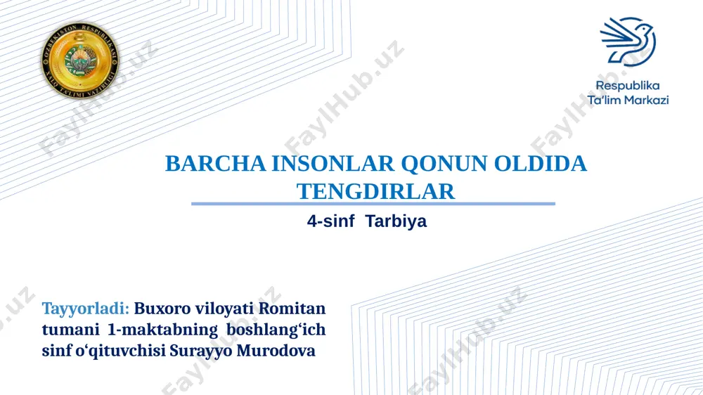 4-sinf tarbiya — PPTX