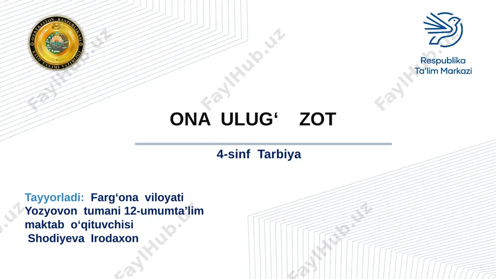 4-sinf tarbiya — PPTX