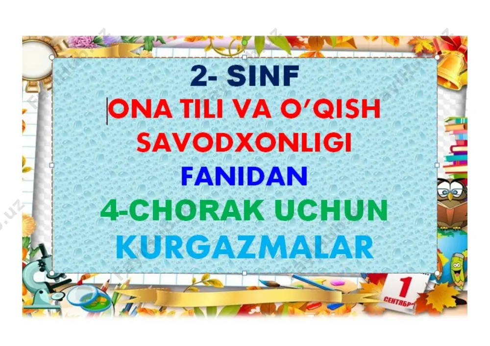 2_sinf_oona_tili_va_o’qish_savodxonligi_4_chorak_kurgazma_2022 — DOCX