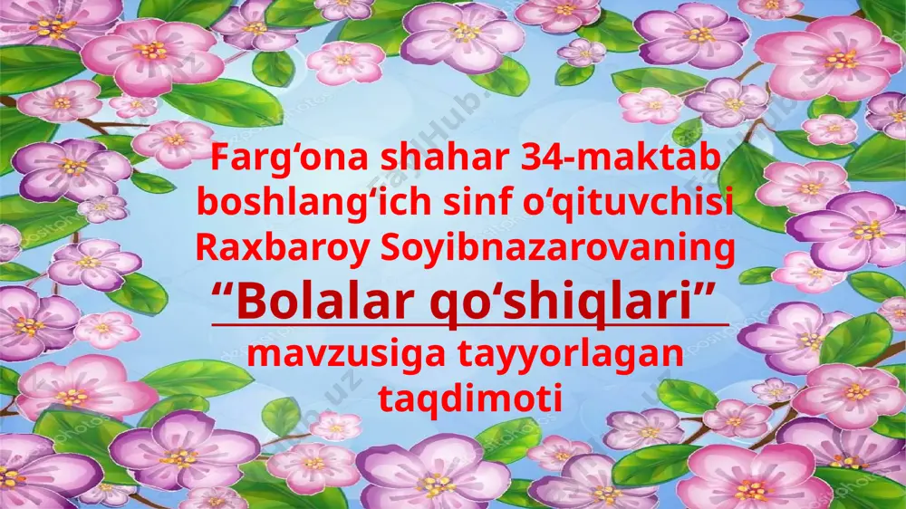 bolalar qo`shiqlari 6-soat — PPTX