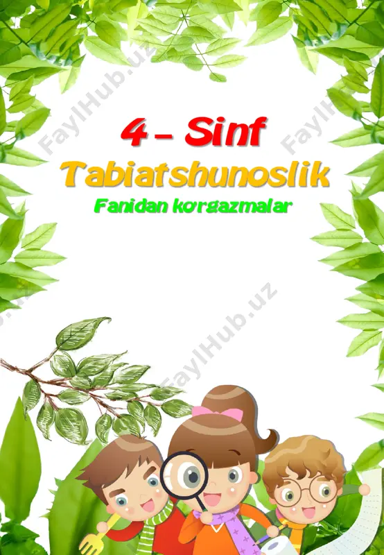 4_sinf_tabiatshunoslik_fanidan_ko'rgazmalar_yillik_2022_2023_o'quv — PDF