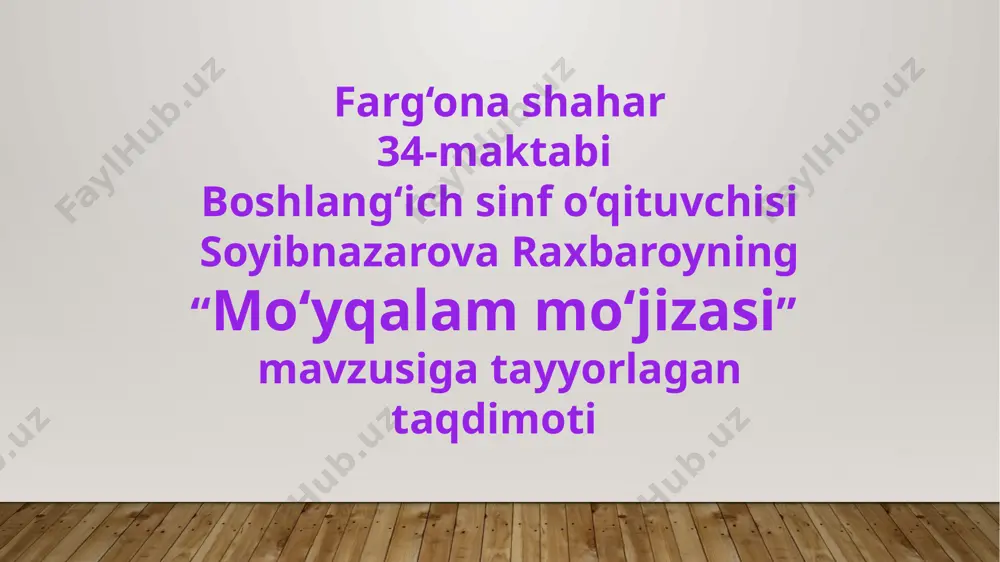 mo`yqalam mo`jizasi 5-soat — PPTX