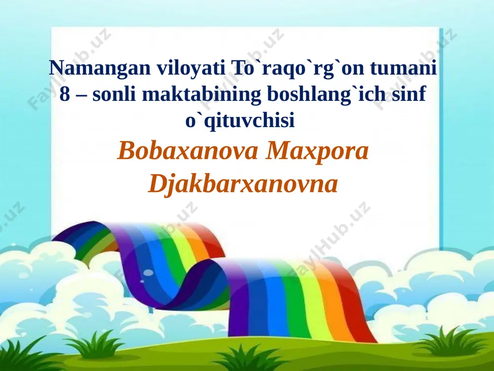 bobaxanova maxpora — PPTX
