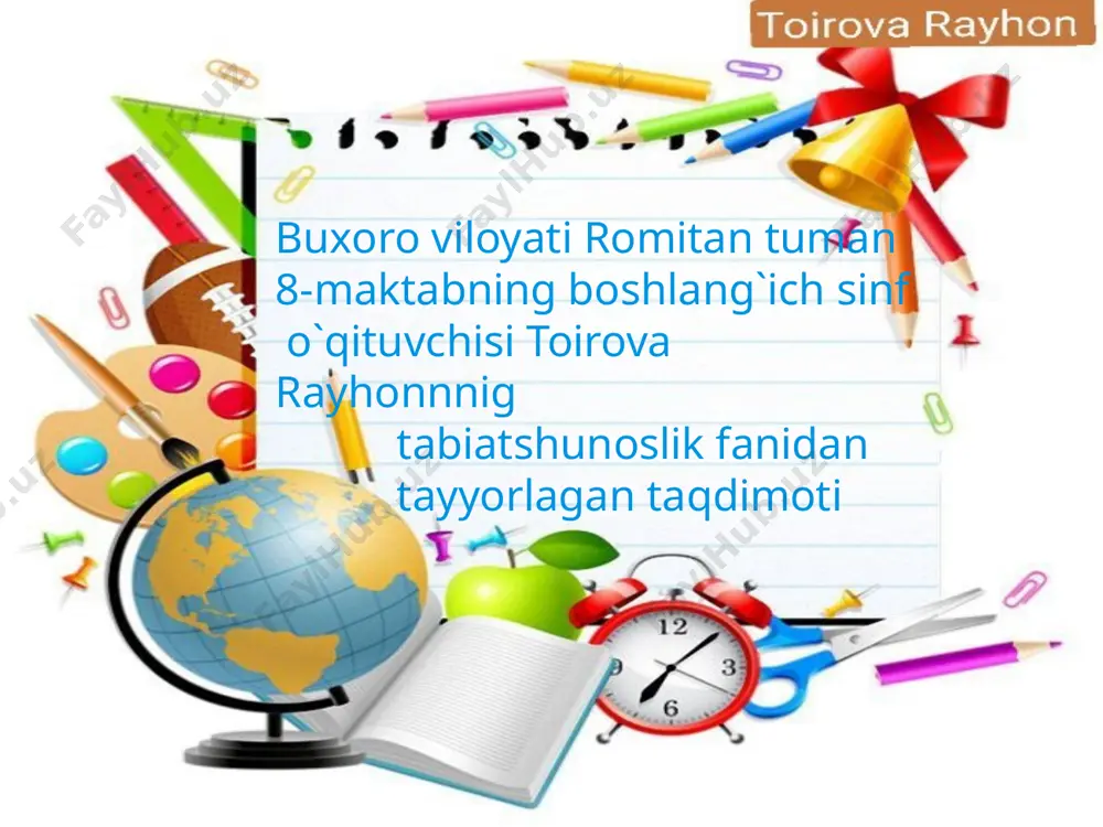 4-sinf tabiatshunoslik — PPTX