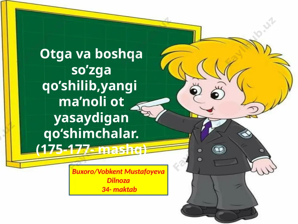 ona tili 25-yanvar otga boshqa so'z qo'shish — PPTX