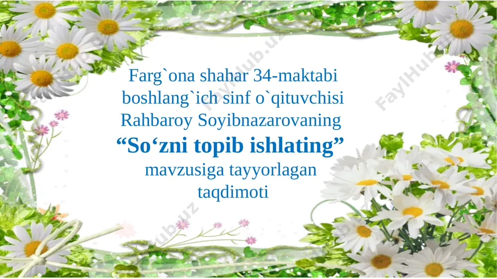 so`zni topib ishlating 5-soat — PPTX