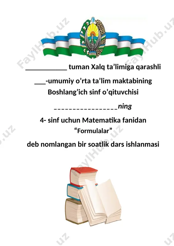4- sinf matematika fanidan formulalar 3-chorak — DOCX