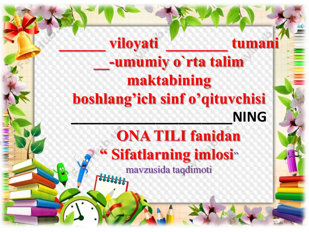 sifatlarning imlosi — PDF