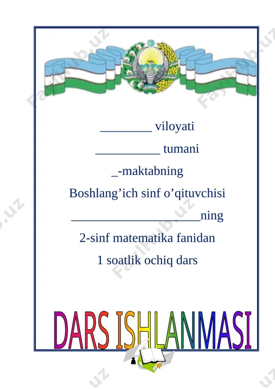 2-sinf matematika 18 tenglamalar 3-chorak — DOCX