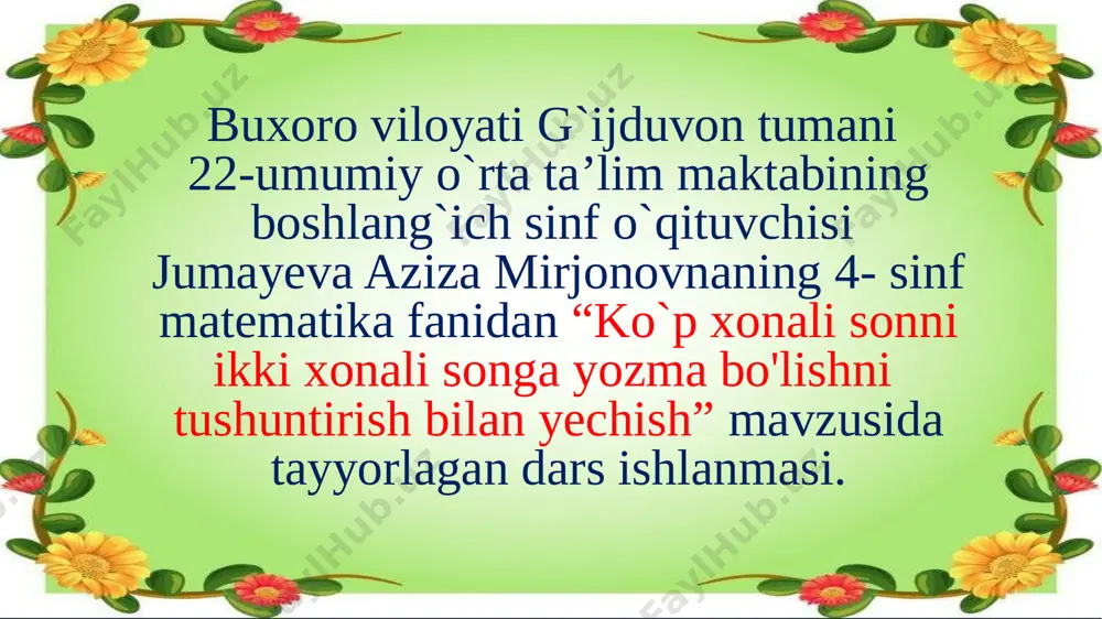 31-dars matematika — PPTX