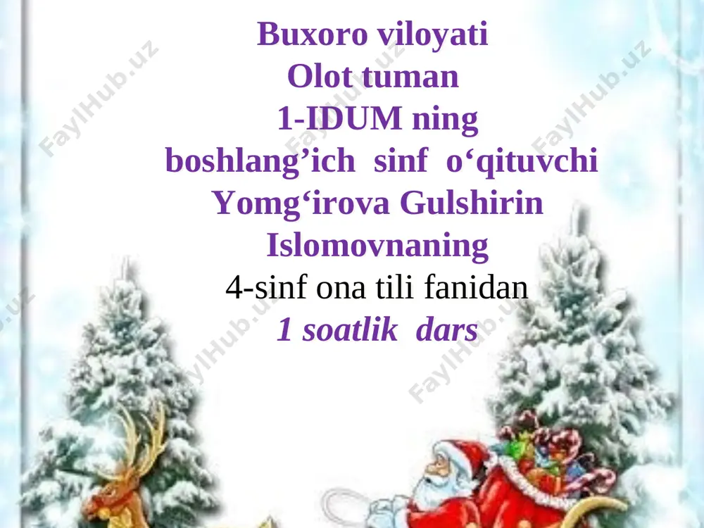 4-sinf ona tili — PPT