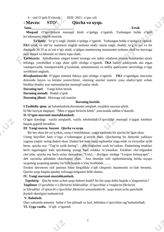 4-sinf o'qish ii ch 20-21 — DOC