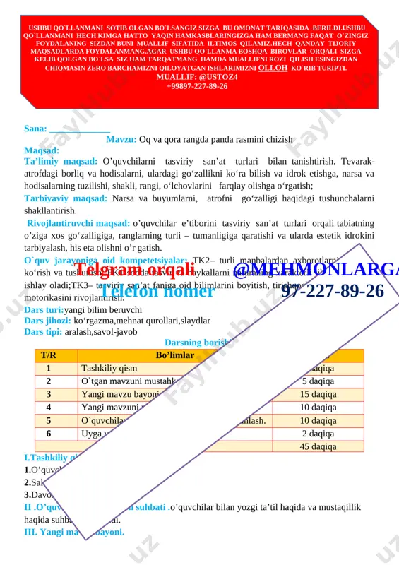 tasviriy 2-sinf — DOCX