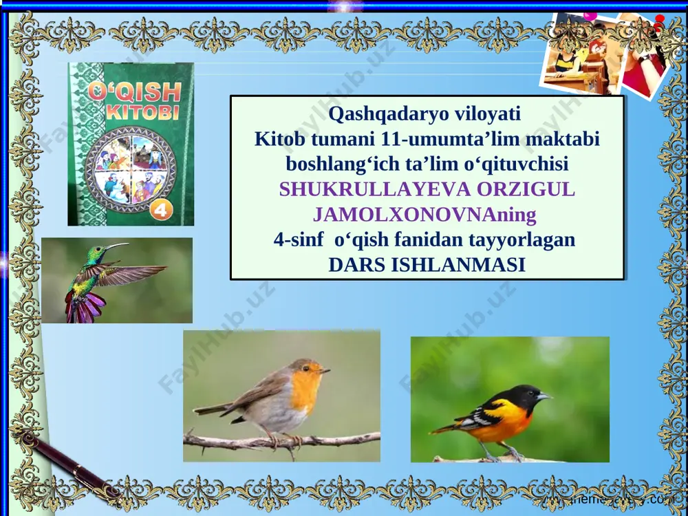 o'qish 4-sinf 7-dekabr — PPT