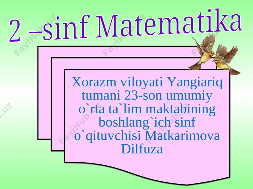 matkarimova dilfuza — PPT