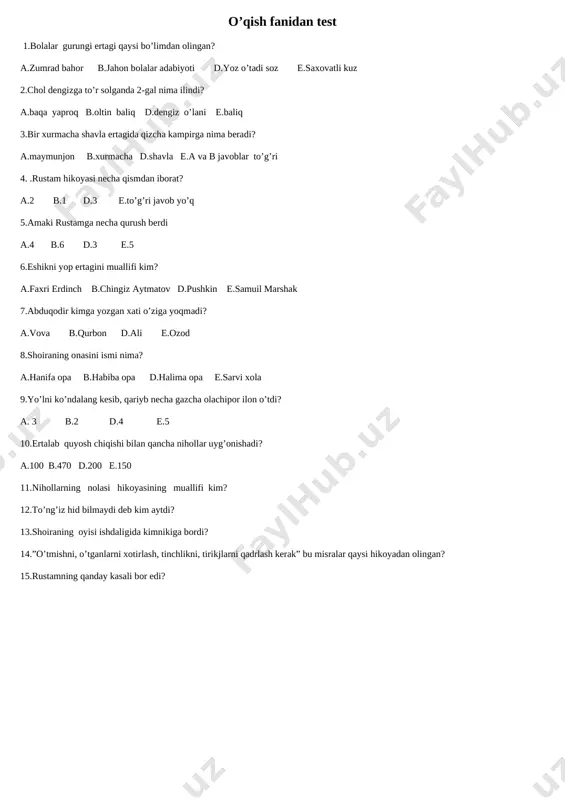 4-chorak test — DOCX