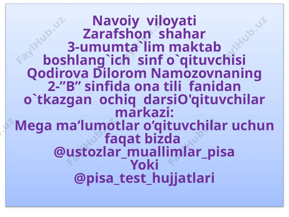 2_sinf_ona_tili_fanidan_ochiq_dars_i — PPTX