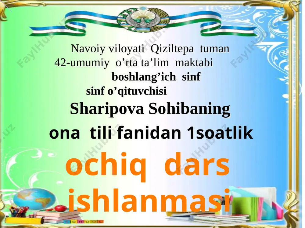 sohiba_safarovna_ona_tili_2_“so’zning — PPTX