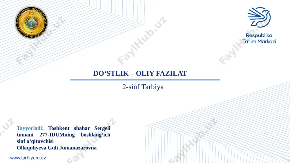 2-sinf tarbiya — PPTX