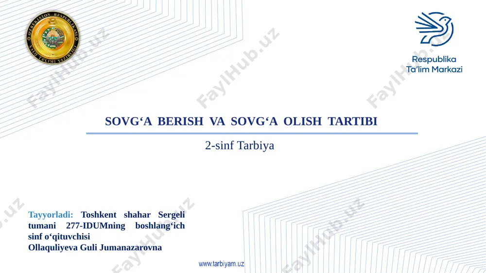 2-sinf tarbiya — PPTX