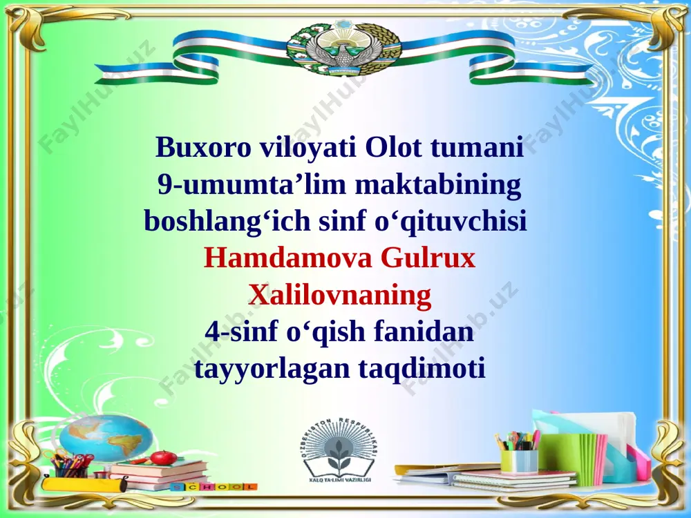 4-sinf o'qish. qushlar qayda qo'noqlar — PPTX