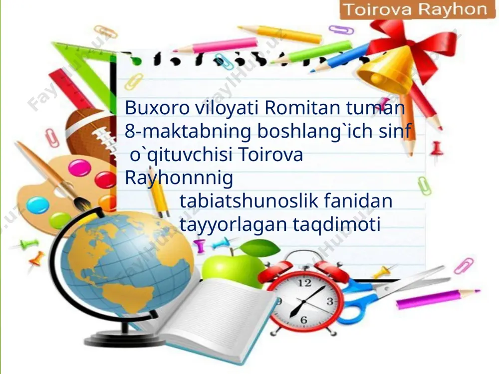 4-sinf. toirova rayhon — PPTX