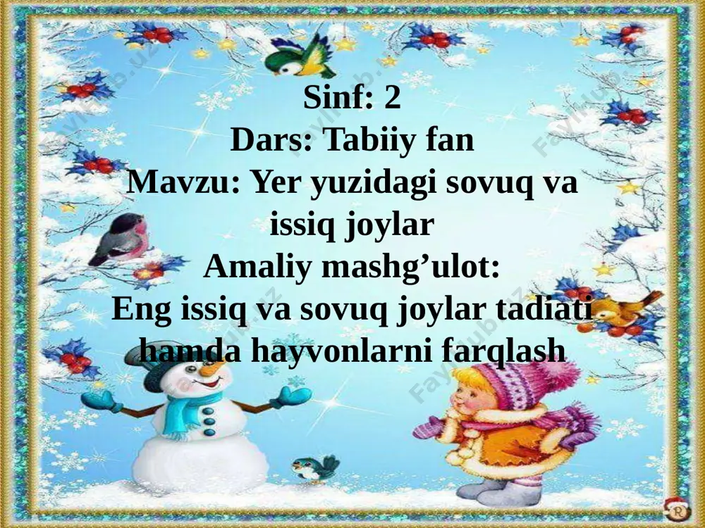 2-sinf tabiiy fan dars ishlanma — PPTX