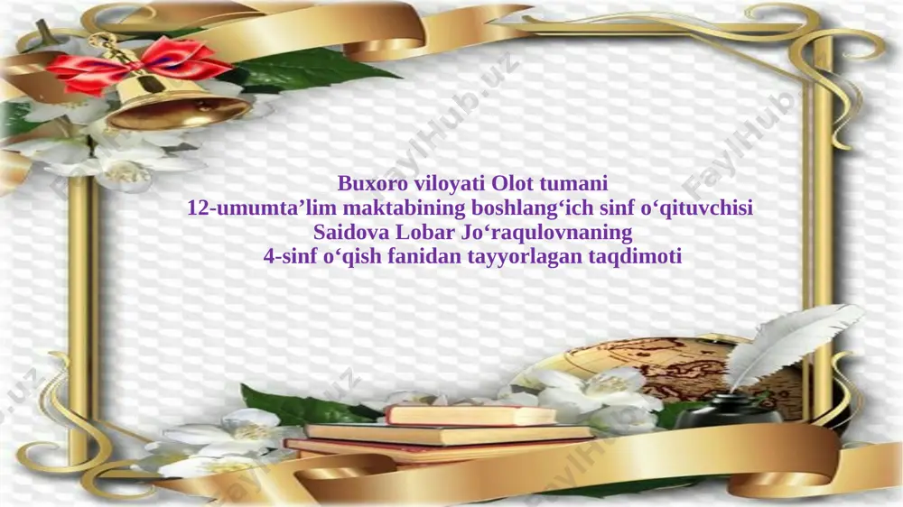 qor odamning sovg`asi — PPTX