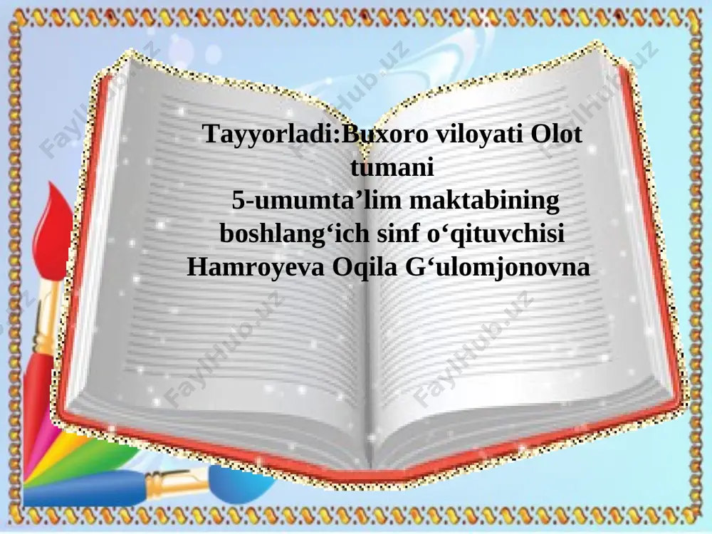 ona tili 4 -sinf — PPT