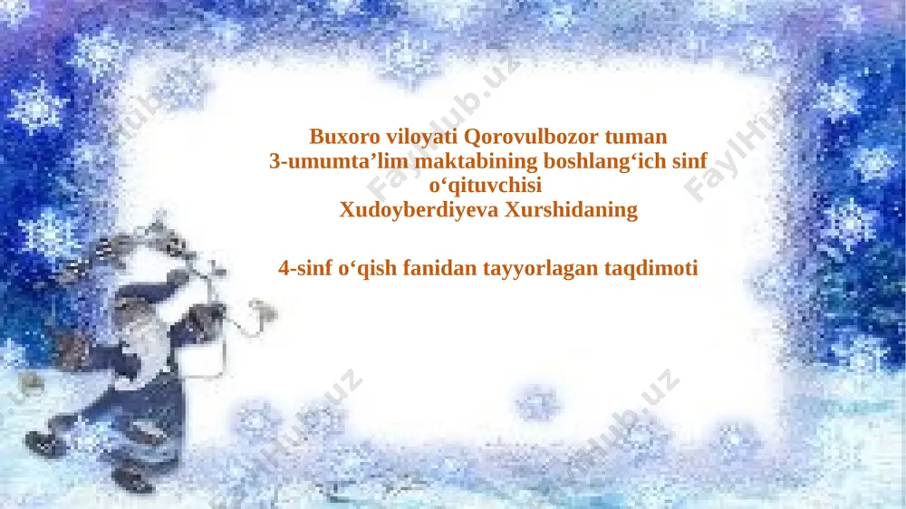 4-sinf o`qish rangin qorlar — PPTX
