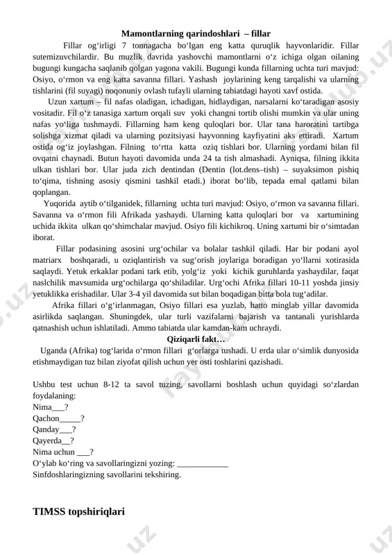 4-mashg'ulot uchun dilfuza 30 — DOCX