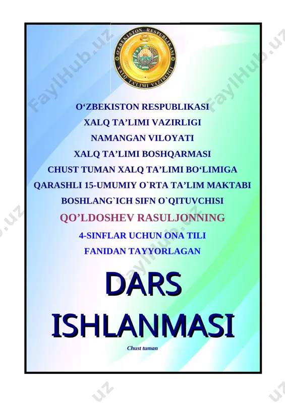 4-onatili. tushum kelishigi — DOC