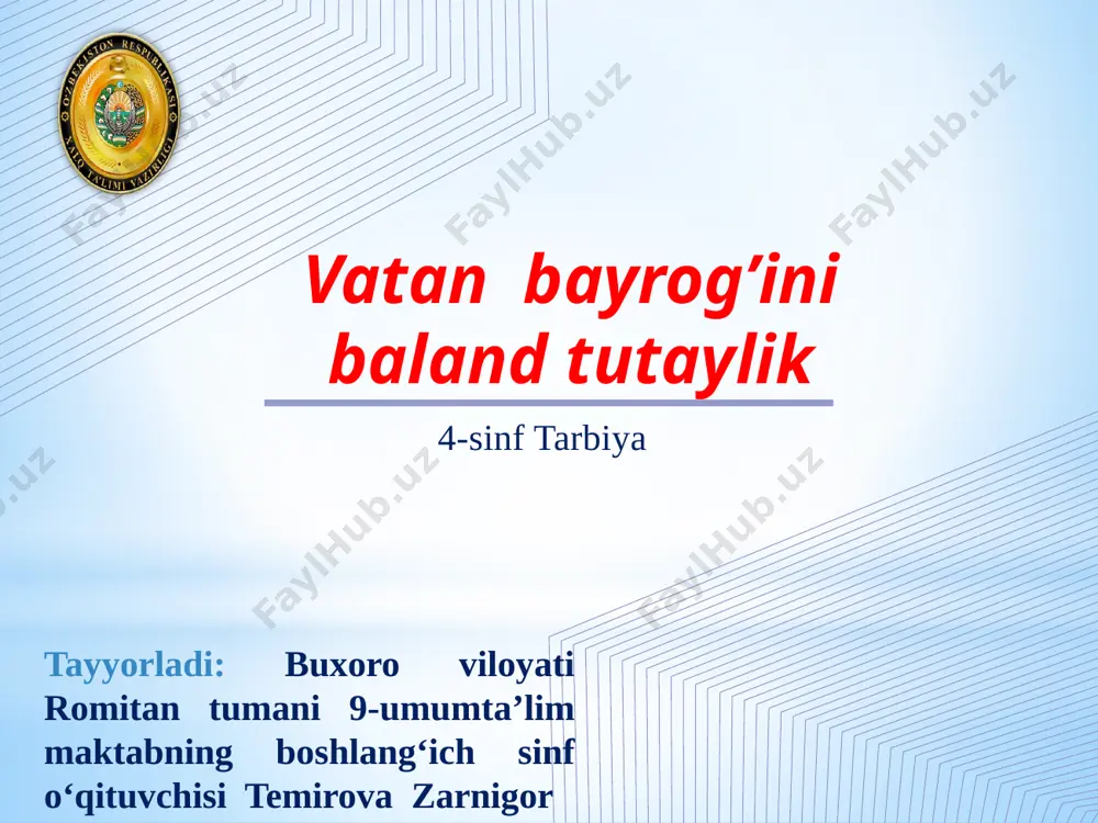 4-sinf tarbiya — PPTX