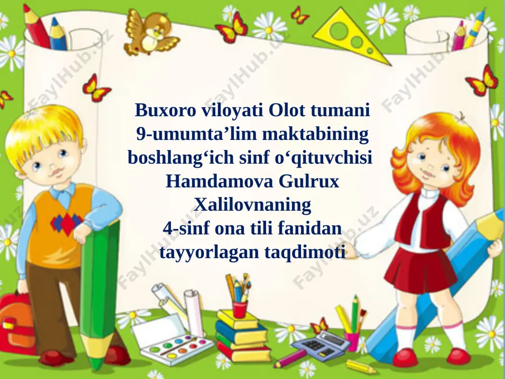 4-sinf ona tili 17-noyabr — PPTX