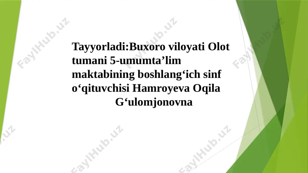 4-sinf o'qish 12 noyabr — PPTX