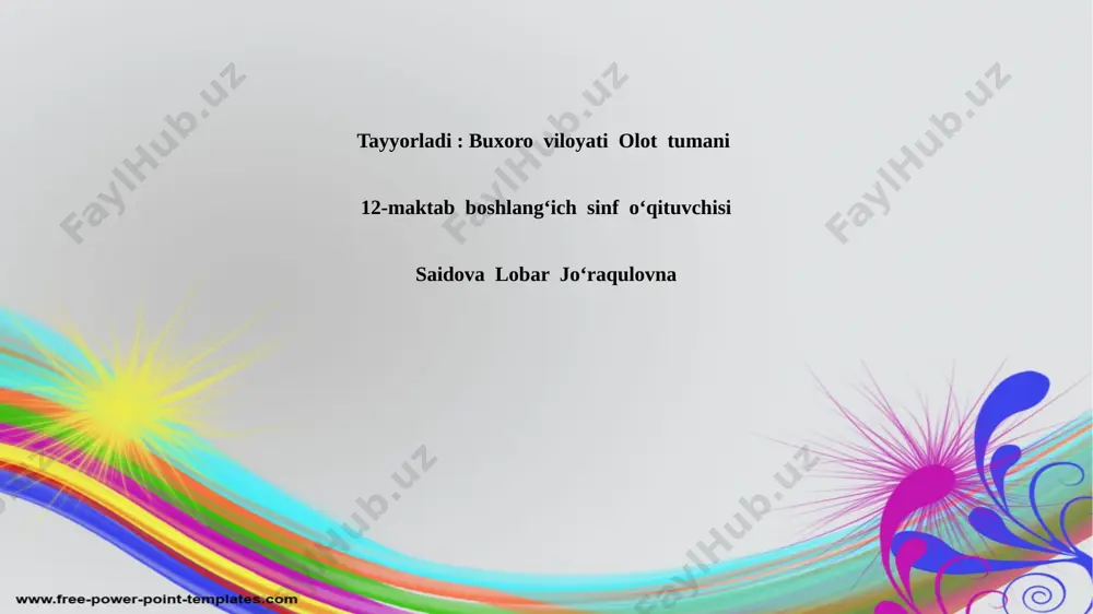 ona tili 4-sinf mazmunnoma 10-noyabr — PPTX