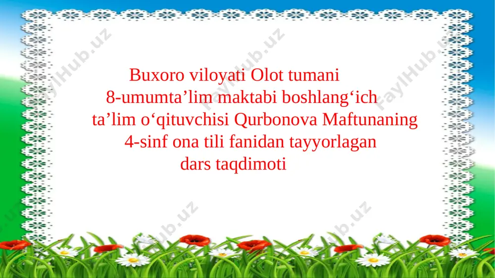 4-sinf ona tili 1-noyabr — PPTX