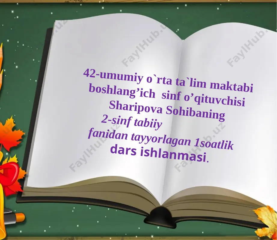 qiziltepa 42-maktab sohiba safarovna — PPT