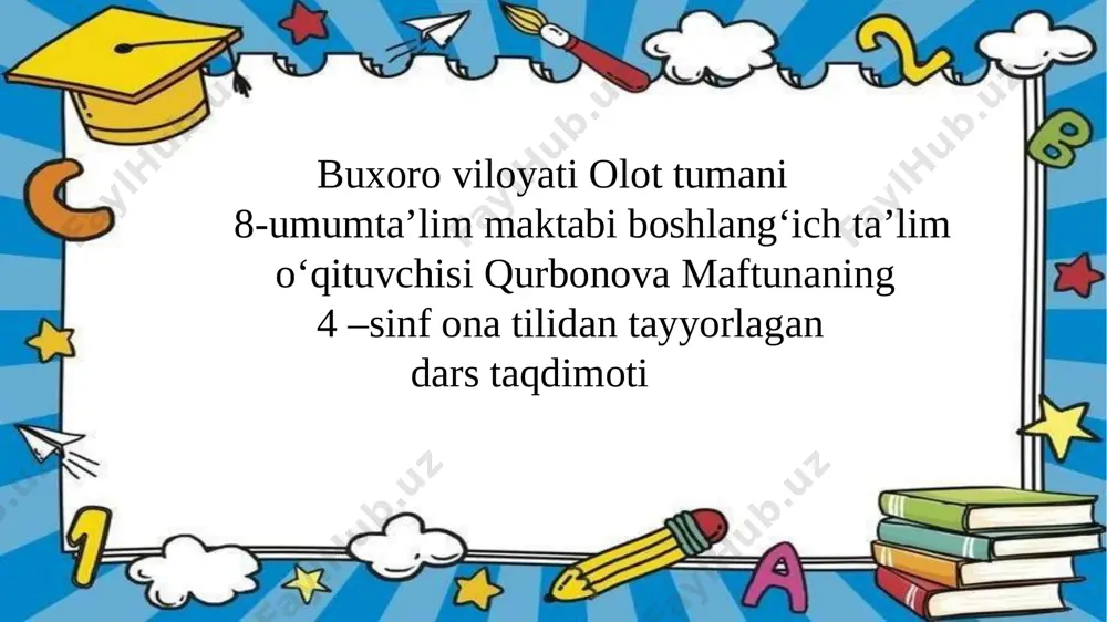 4-sinf ona tili 20-oktabr — PPTX