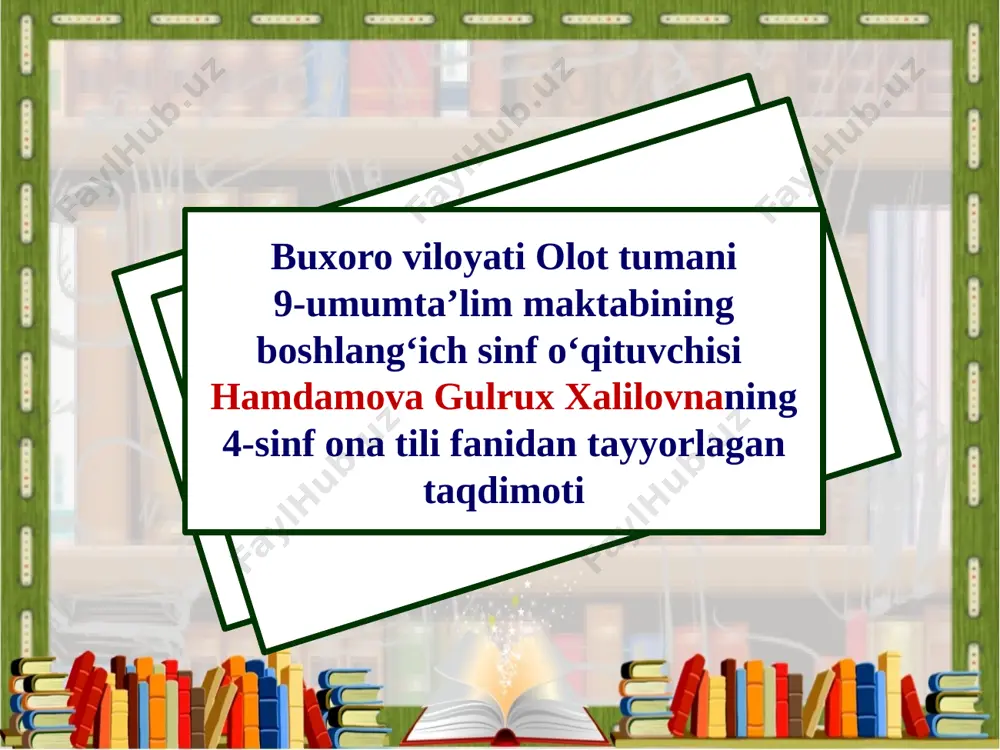 4-sinf ona tili 19-oktabr — PPTX